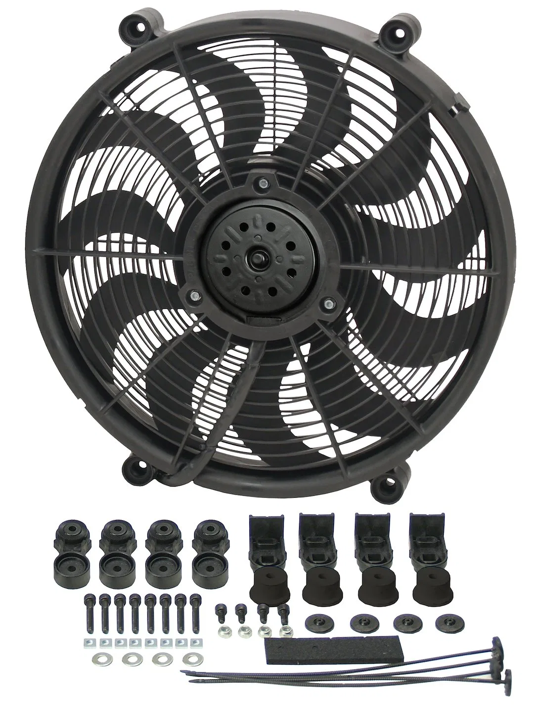 16217 – DERALE Cooling Fan, Electric 2400 Cubic Feet Per Minute High Speed/ 1800 Cubic Feet Per Minute Low Speed 17 I...